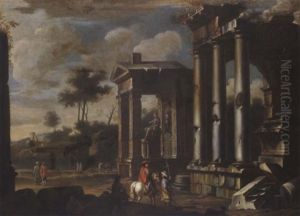 Capriccio Von Romischen Ruinen Mit Der Statue Eines Imperators Im Portikus Eines Tempels (capriccio Architettonico Con La Statua Di Un Imperatore Romano Nel Portico Di Un Tempio)