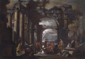 Arco Romano E Resti Di Un Tempio Ionico by Giovanni Ghisolfi
