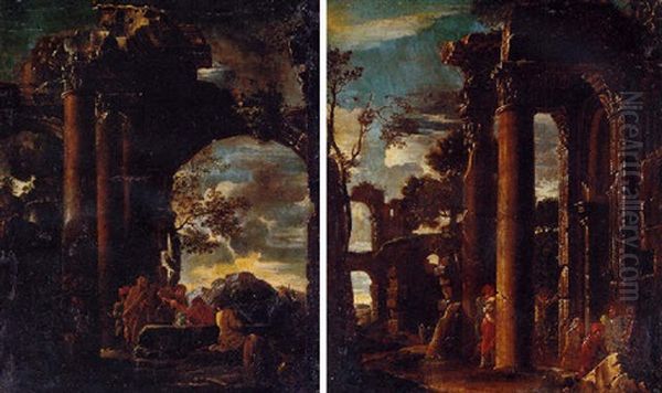 Classical Ruin With Figures - view 1