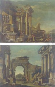 Capricci Of Classical Ruins With Philosophers And Solders Discoursing by Giovanni Ghisolfi