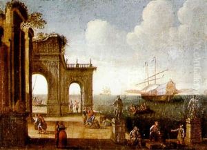 Ruinas Frente Al Mar by Giovanni Ghisolfi
