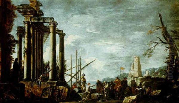 Architectural Capricci With The Tribute Money - view 1