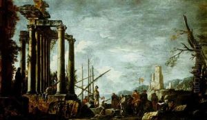 Architectural Capricci With The Tribute Money
