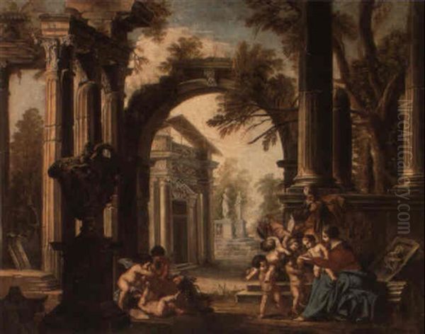 The Rest On The Flight Into Egypt With Angels Bearing Fruit - view 1