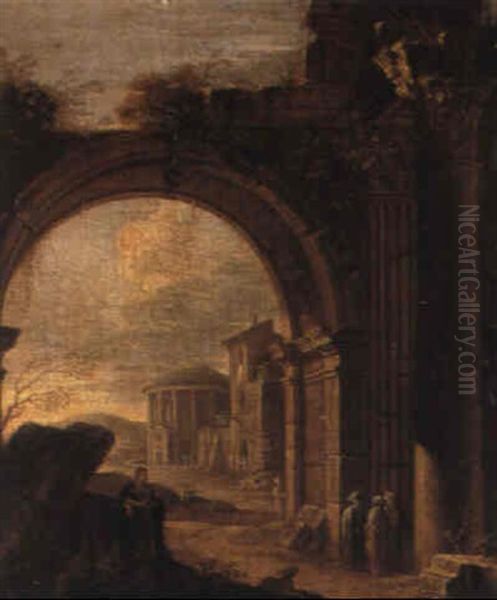 Capriccio Of Classical Ruins In A Landscape - view 1