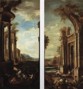 Capricci Of Classical Ruins With Eurydice By An Asp And Three Others
