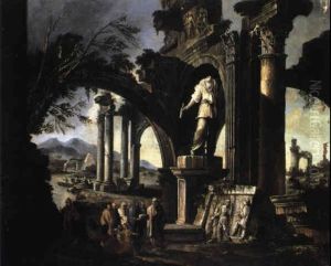 Rovine Architettoniche Con Figure by Giovanni Ghisolfi