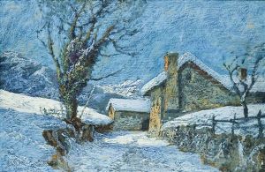 Notturno Con Neve by Benedetto Ghivarello