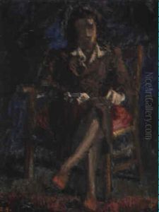 Portrat Einer Bergellerin by Augusto Giacometti