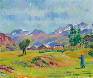 Fienagione (hay Harvest) by Giovanni Giacometti