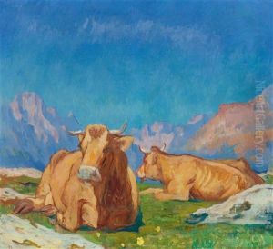 Kuhe In Einer Berglandschaft