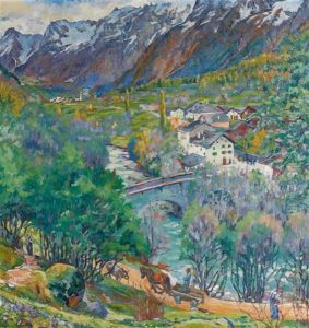 Paesaggio Di Bregaglia (novembre). Bergellerlandschaft by Giovanni Giacometti