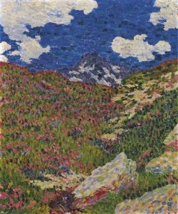 Paesaggio Con Rododendri by Giovanni Giacometti