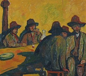 Nell'osteria by Giovanni Giacometti