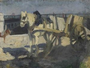 Strassenszene Mit Pferd
