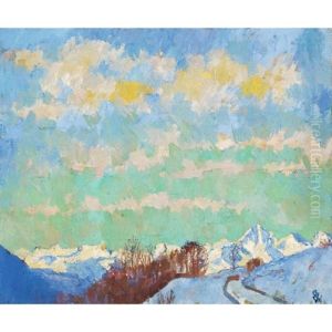 Blick Von Stampa Gegen Italien (view From Stampa Towards Italy)