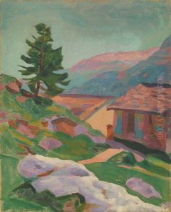 Hausergruppe In Capolago Bei Maloja
