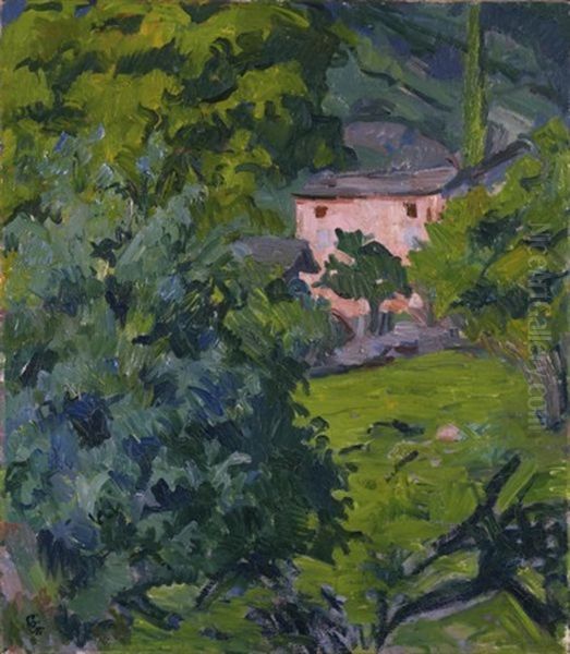Casa Rossa Nel Verde (red House In Green Landscape) - view 1