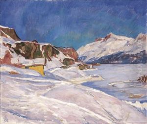 Winterlandschaft Bei Capolago (winter Lanscape Near Capolago) by Giovanni Giacometti