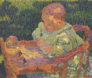 Bildnis Des Bruno Giacometti Als Kleines Kind Im Garten