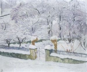 Giardino Nella Neve by Giovanni Giacometti