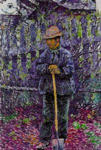 In Primavera (mann Mit Schaufel) by Giovanni Giacometti