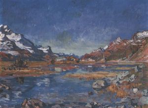 Paesaggio Presso Sils (oberengadin Im Herbst) by Giovanni Giacometti