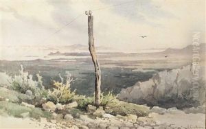 Corfu, Strase Neben Den Pantaleone Mit Dem Blick Gegen Suden by Angelos Giallina