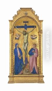 The Crucifixion With The Virgin Mary And Saint John The Evangelist by Giambologna