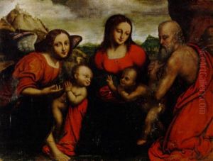 The Madonna And Child With The Infant Saint John The Baptist, Saint Jerome And An Angel The Madonna And Child With The Infant Saint John The Baptist, Saint Jerome And An Angel