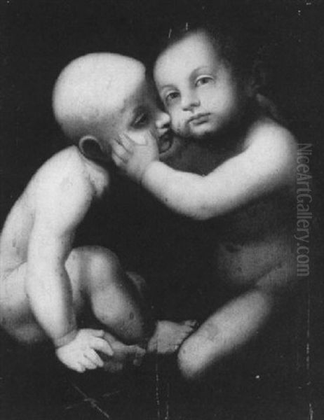 The Christ Child And The Infant Saint John Embracing - view 1