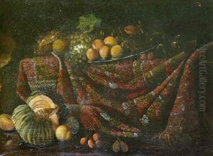 Nature Morte Au Plat De Fruits Et Tapis