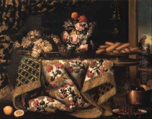 Natura Morta Di Fiori E Frutta Con Tappeto Natura Morta Di Fiori E Frutta Con Tappeto
