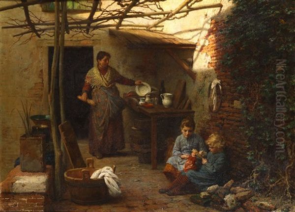 Gioco Di Bimbe Nel Cortile - view 1