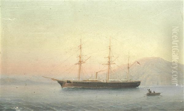 A Screw Sloop Of The Royal Navy Off The Maltese Coast - view 1