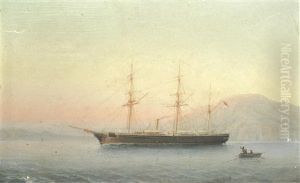 A Screw Sloop Of The Royal Navy Off The Maltese Coast by Girolamo Gianni