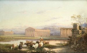 Temples At Paestum, Italy