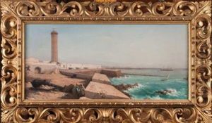 Alexandria, The Lighthouse And Fortifications, British Fleet Offshore
