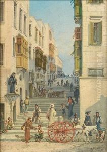 Valletta Street Scenes (+ Another;  Pair)