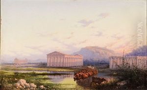 Veduta Di Sorrento (+ Veduta Dei Templi Di Pestum; 2 Works)