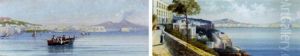 A Row Boat Off The Coast Of Naples by Girolamo Gianni