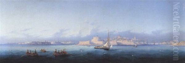 Vessels Off Fort St. Elmo, Valetta, Malta - view 1