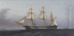 H.m.s. "revenge", With Troops Crowding Her Bow, In Sight Of Harbour by Girolamo Gianni