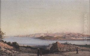 Manoel Island And Valletta From Gzira, Malta