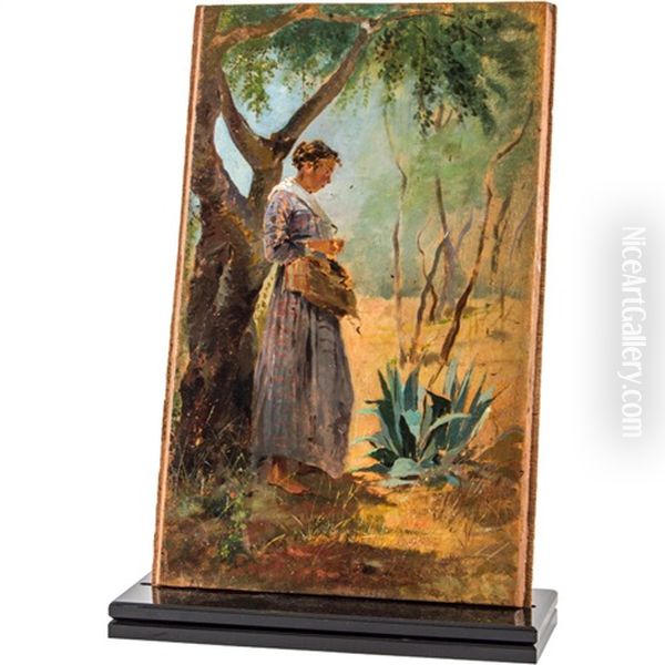 Paesaggio Con Figura Femminile - view 1