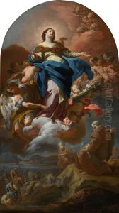 The Immaculate Conception With The Prophet Elijah by Corrado Giaquinto