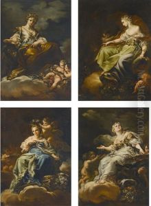 Allegories Of Peace, Civic Virtue, Liberty And Magnanimity (set Of 4) Allegories Of Peace, Civic Virtue, Liberty And Magnanimity (set Of 4)