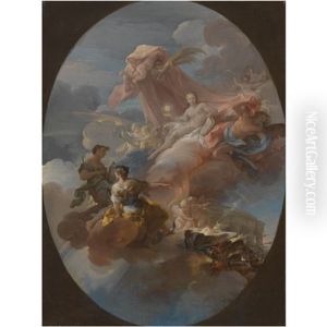 An Allegory Of The Vanquishing Of War By Truth, Hope And Prudence by Corrado Giaquinto