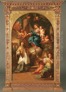 The Virgin And Child With The Marytr Saint John Nepomuk by Corrado Giaquinto
