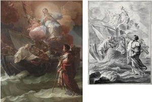 Saint Nicholas Of Bari Miraculously Saving The Victims Of A Shipwreck by Corrado Giaquinto